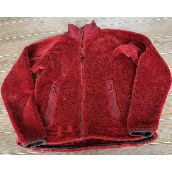 Arc’teryx Women’s Polartec Fleece Jacket Zip Red SMALL S Gorpcore Y2K Vintage - Picture 1 of 13